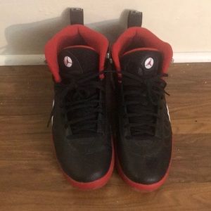 Red and black Jordan jumpman in great condition